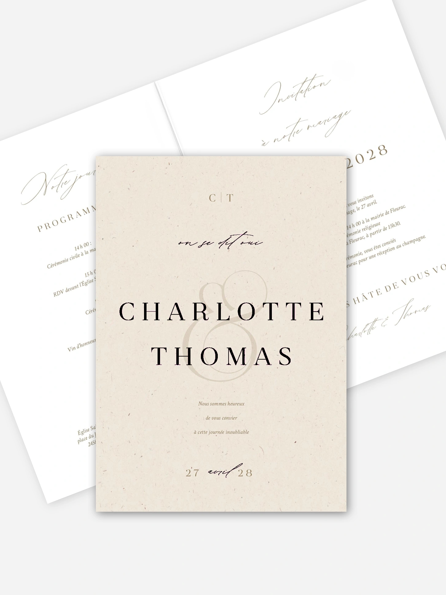 Faire-part de mariage Classy Type