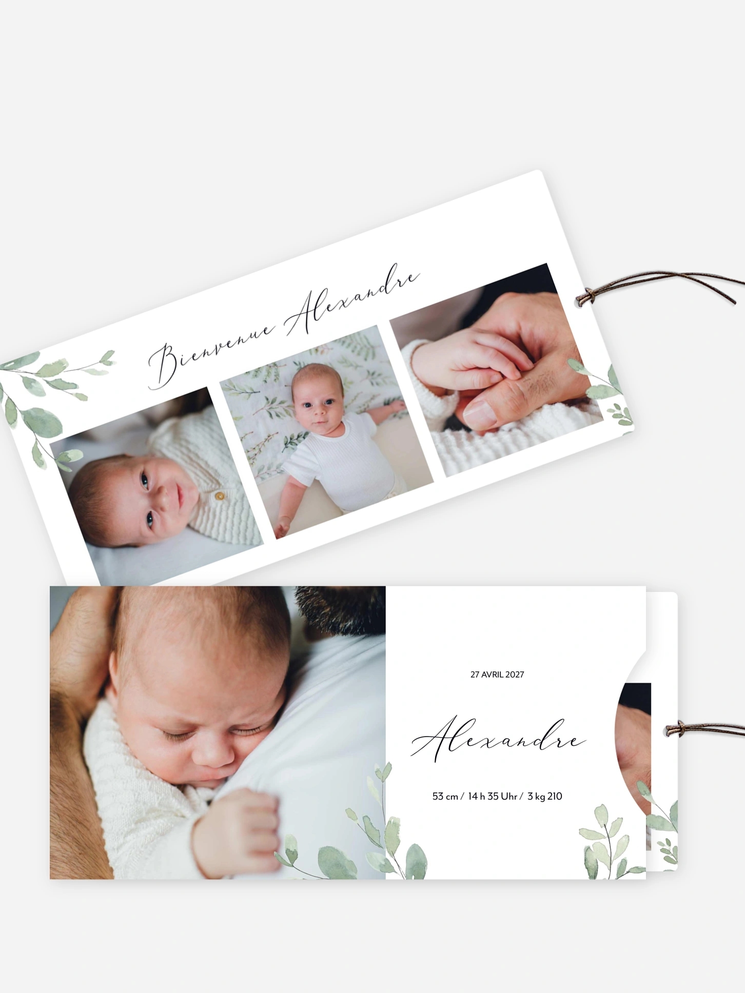 Faire-part naissance Avec tendresse