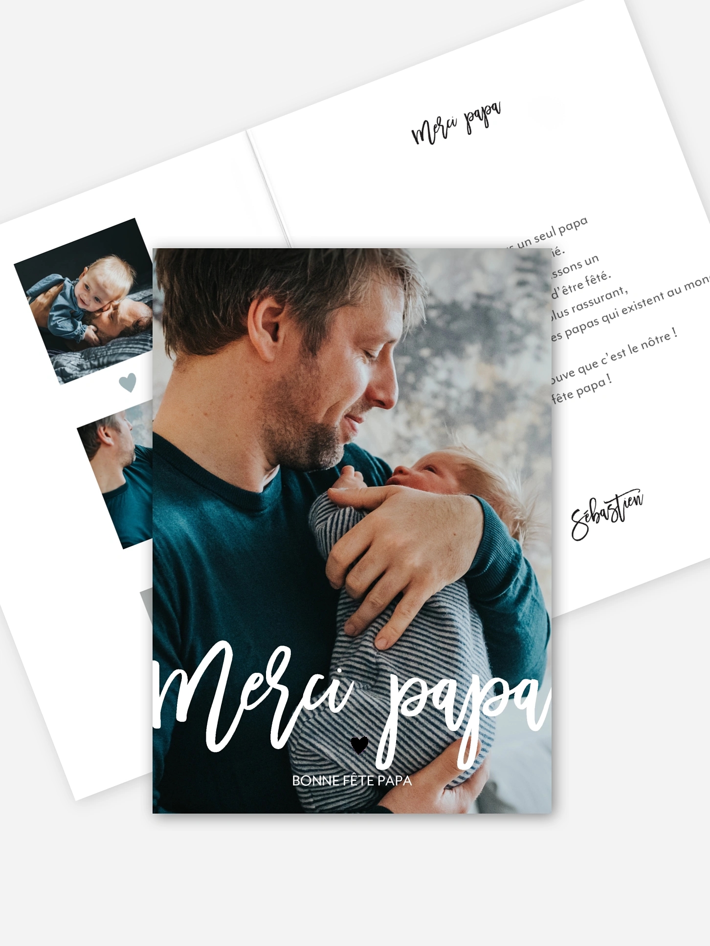 Carte fête des pères Merci papa