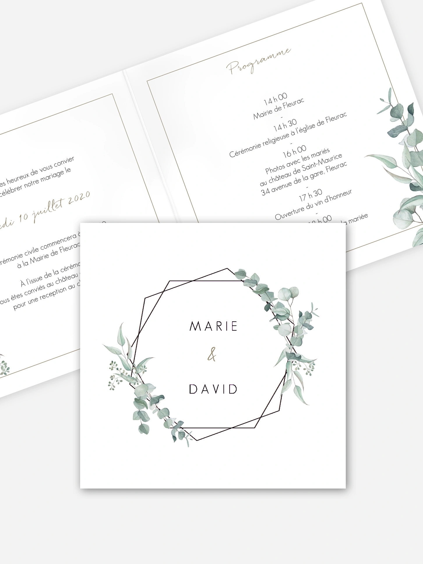 Faire-part de mariage Soft Greenery