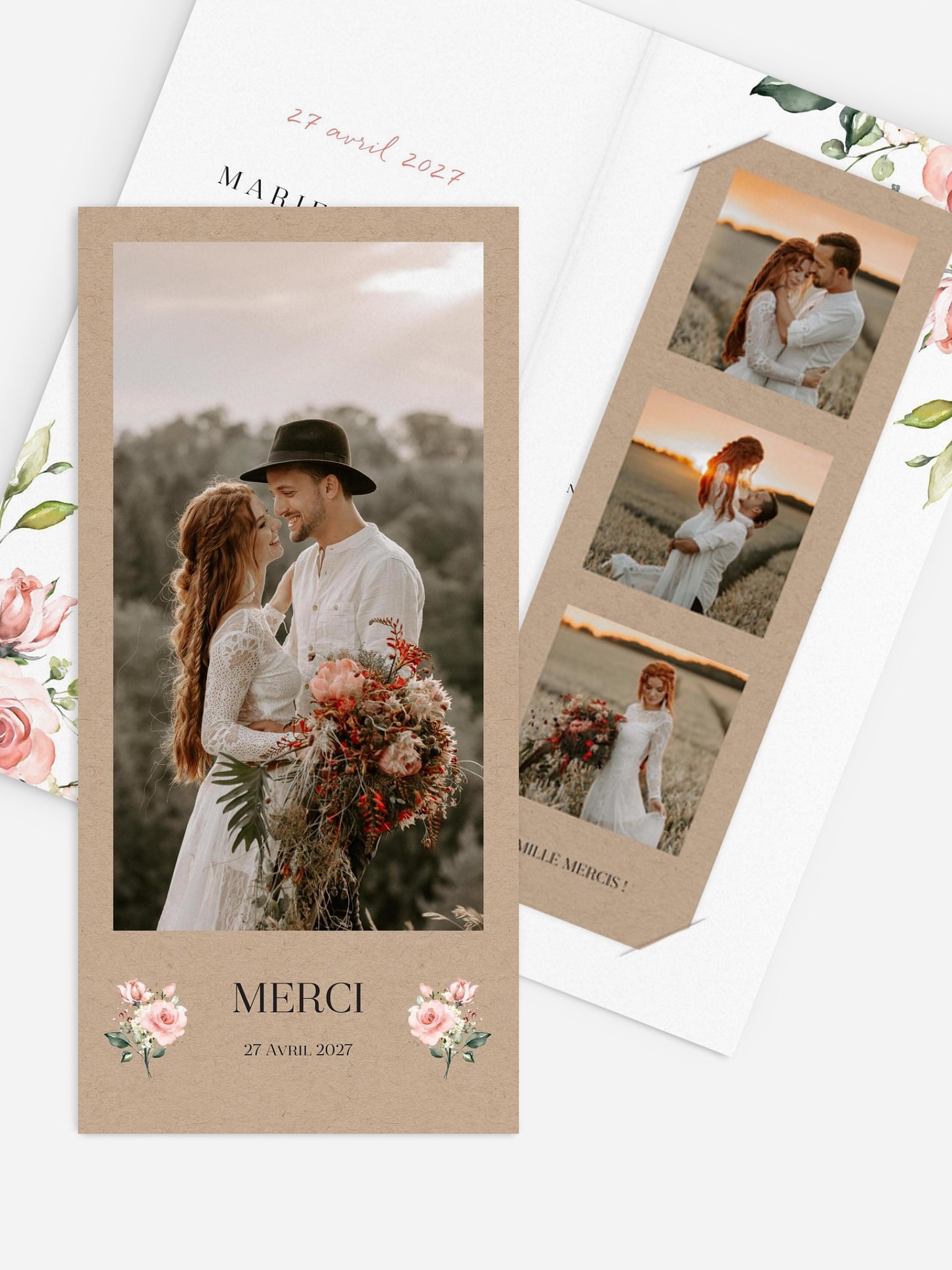 Carte de remerciements Soft Florals