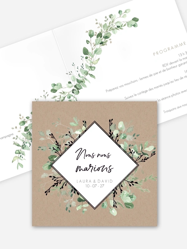 Gold, green and kraft