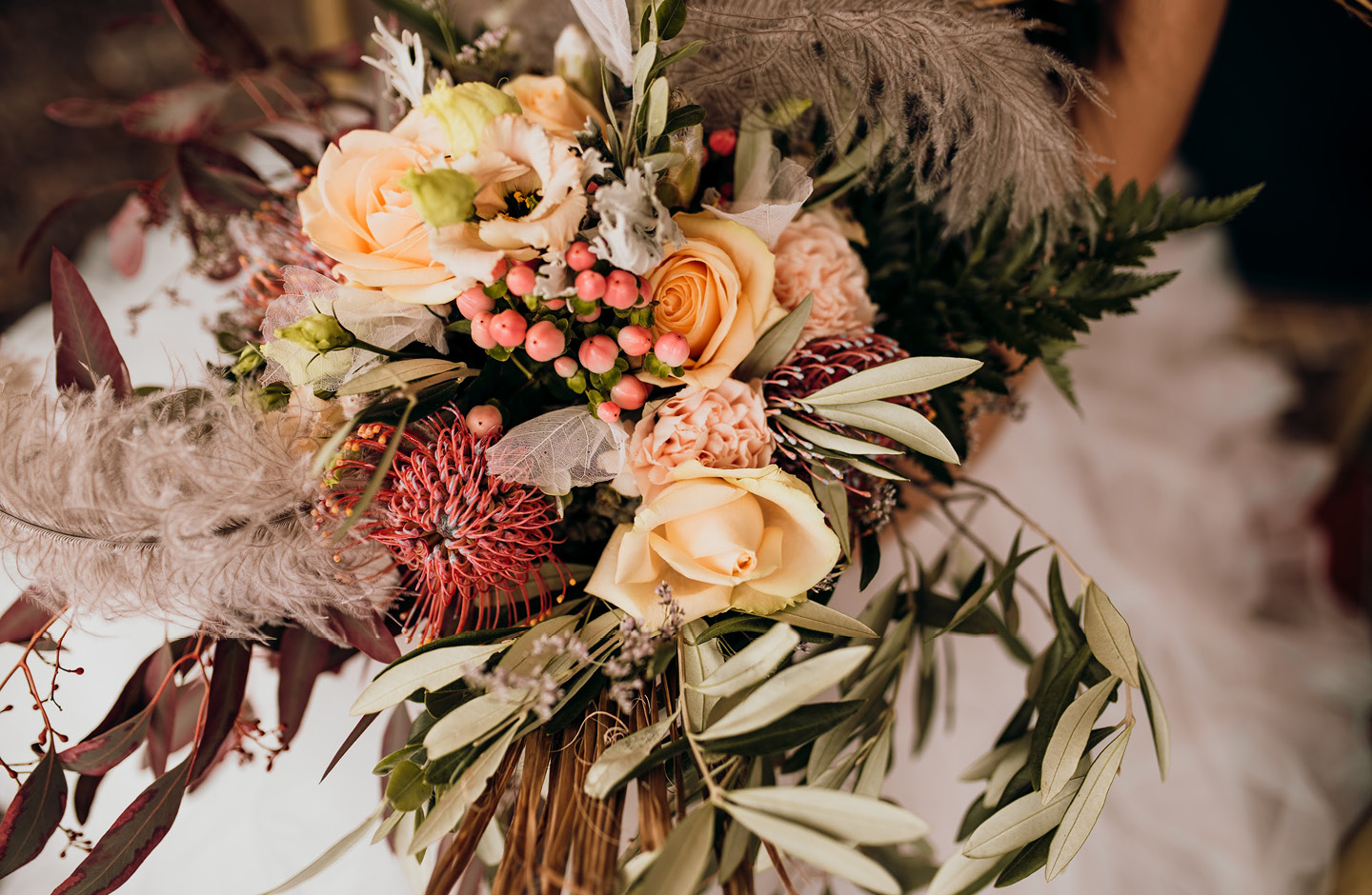 Décoration florale thème mariage terracotta