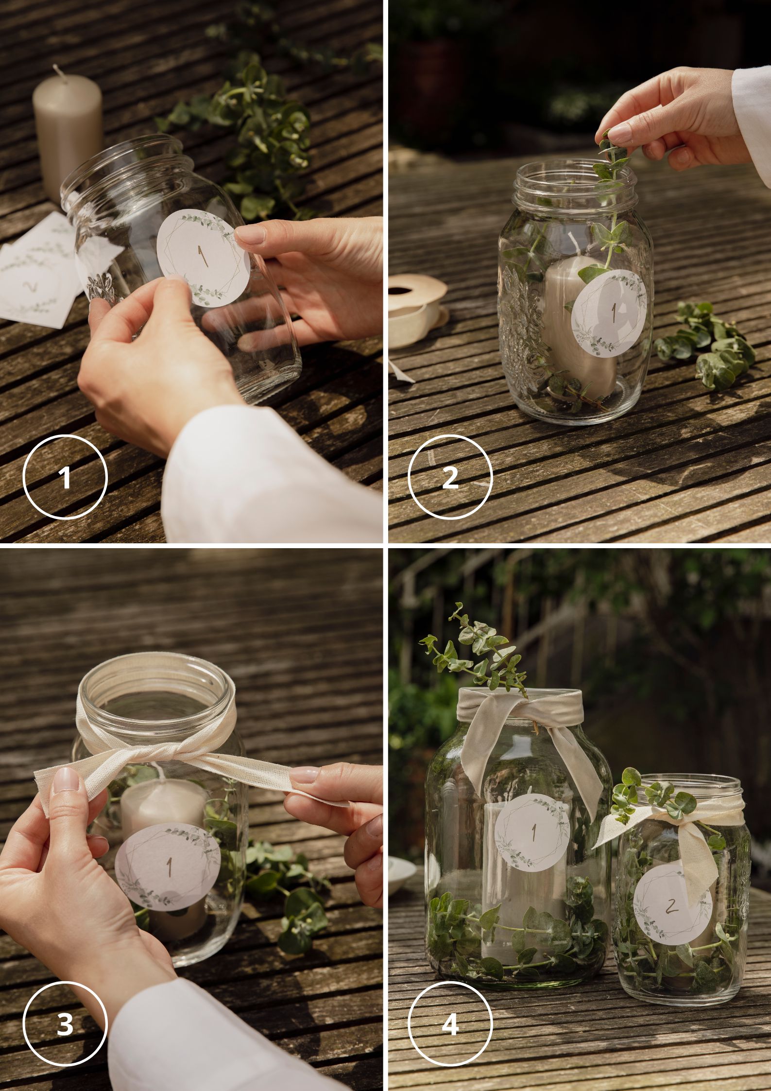 diy numéros de table mariage