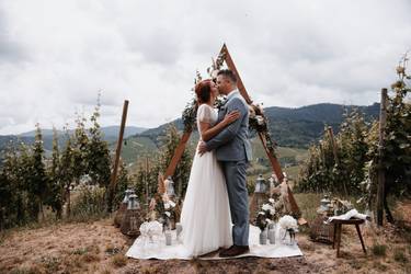 Un mariage bohème et romantique aux couleurs pastel