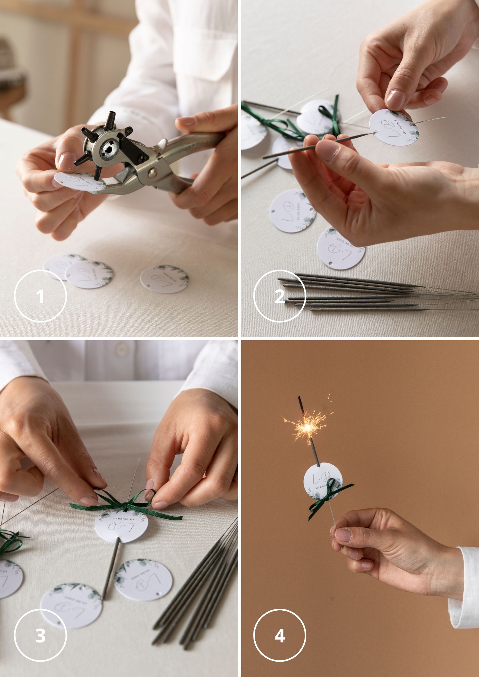 diy cierge magique mariage