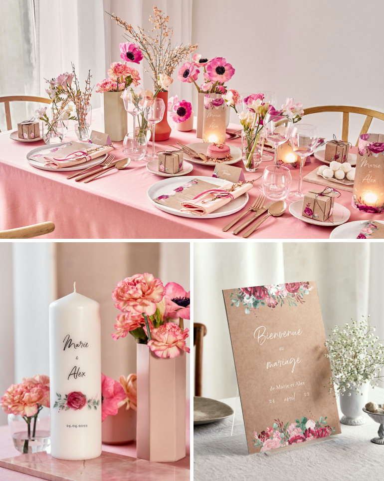 Tendances mariage rose vif