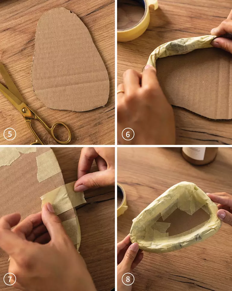 Etapes diy coupelle en pâte à modeler