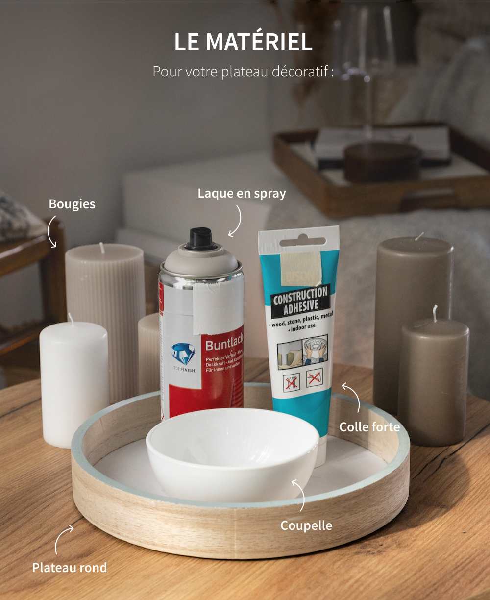 Matériel plateau déco diy