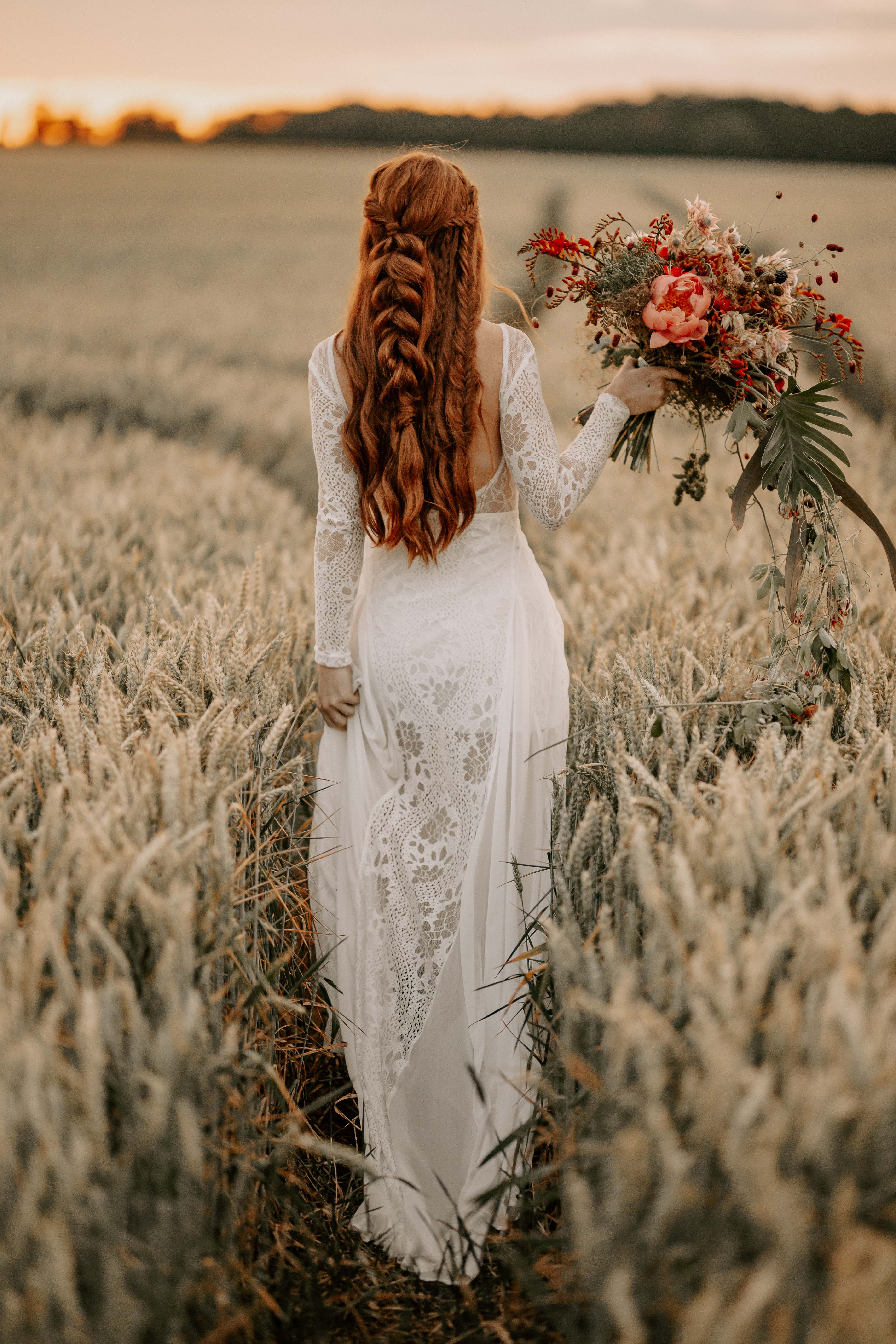 coiffure mariée bohème