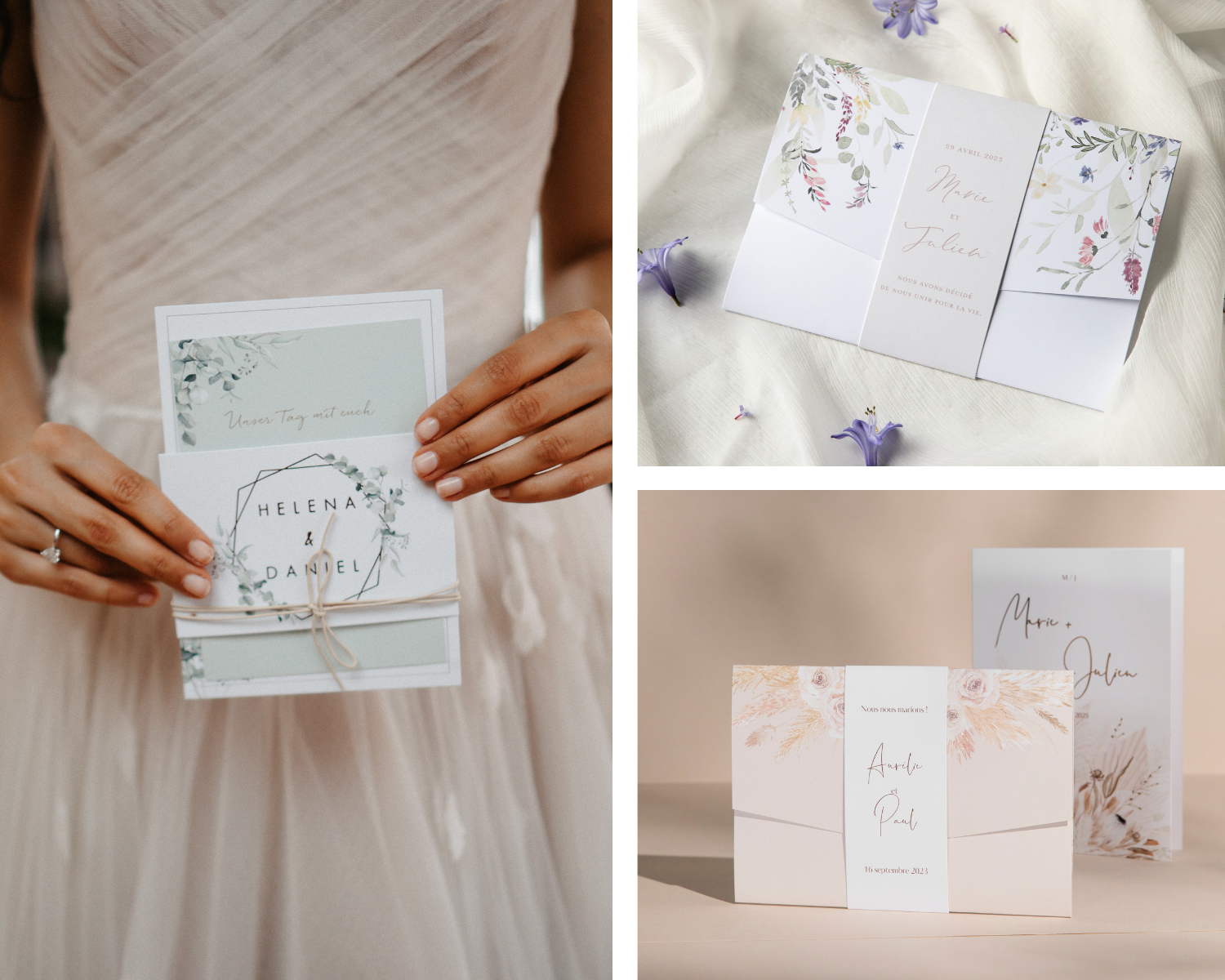 faire-part de mariage pochette