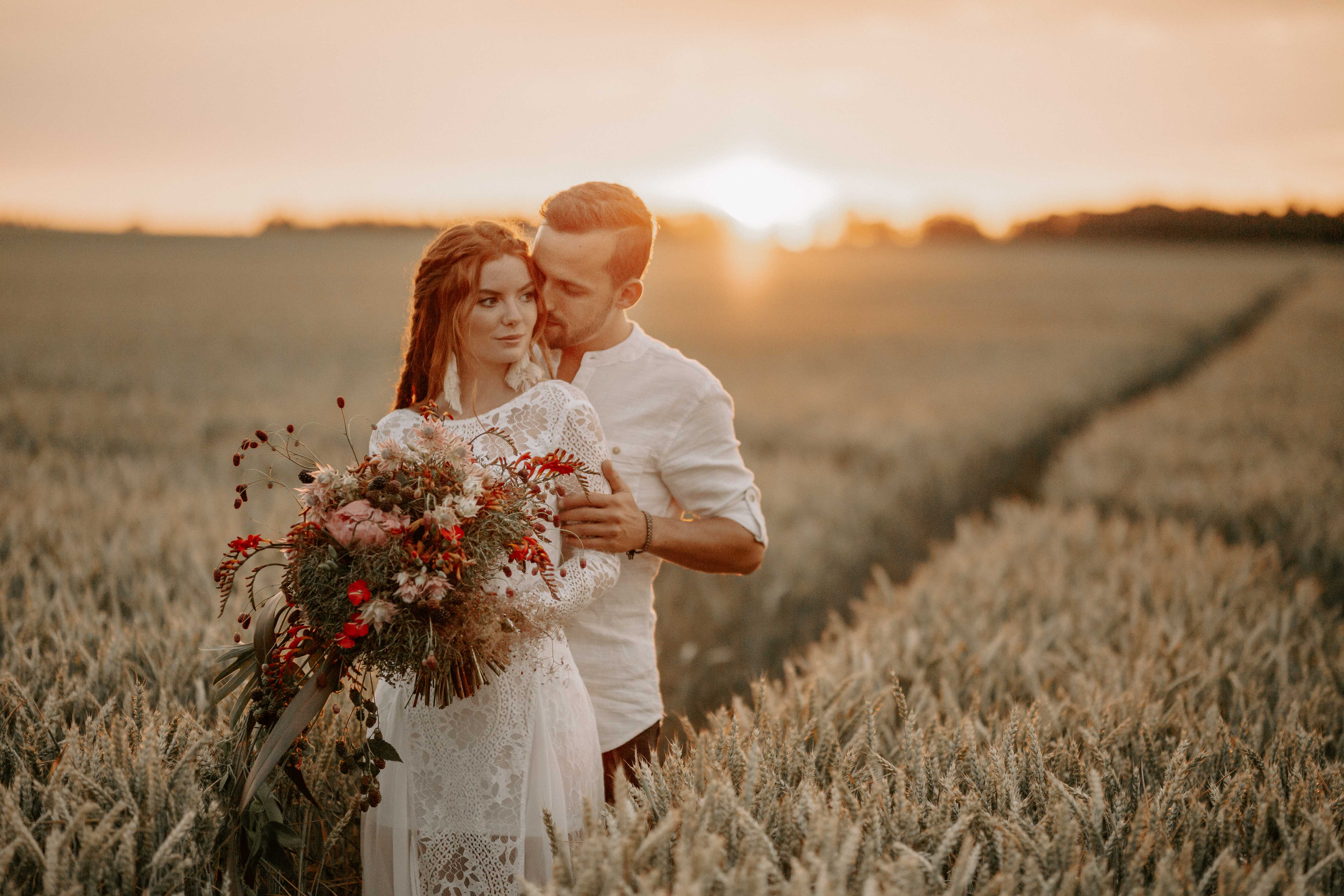 macramés, dentelles et fleurs séchées pour un mariage bohème