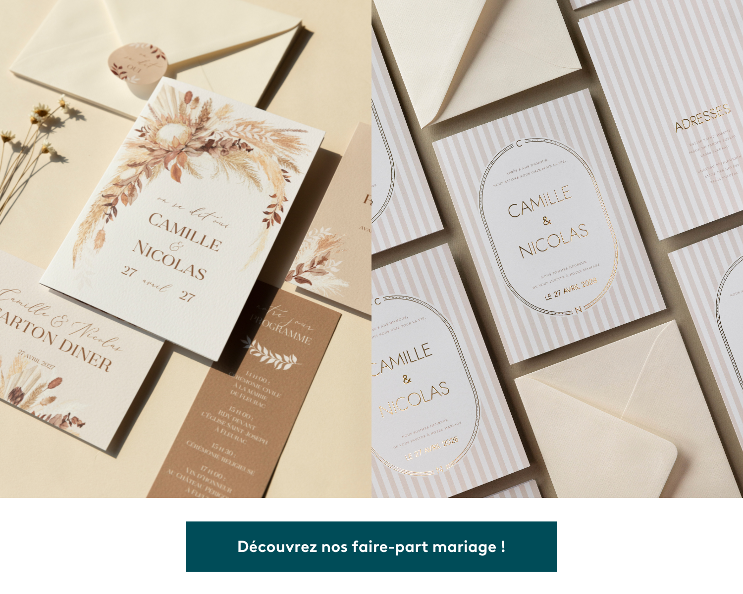 faire-part mariage champêtre