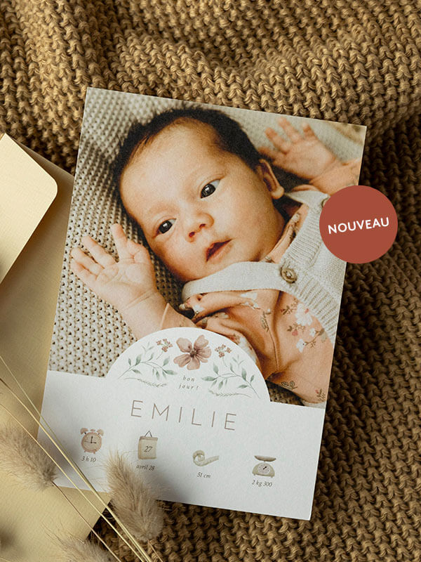 Faire-part naissance Champ de tendresse