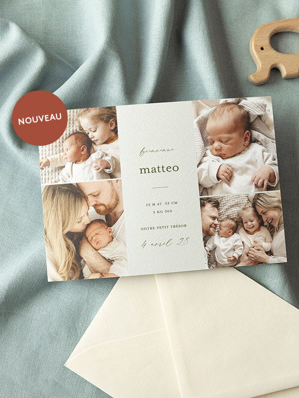 Faire-part naissance Notre bonheur