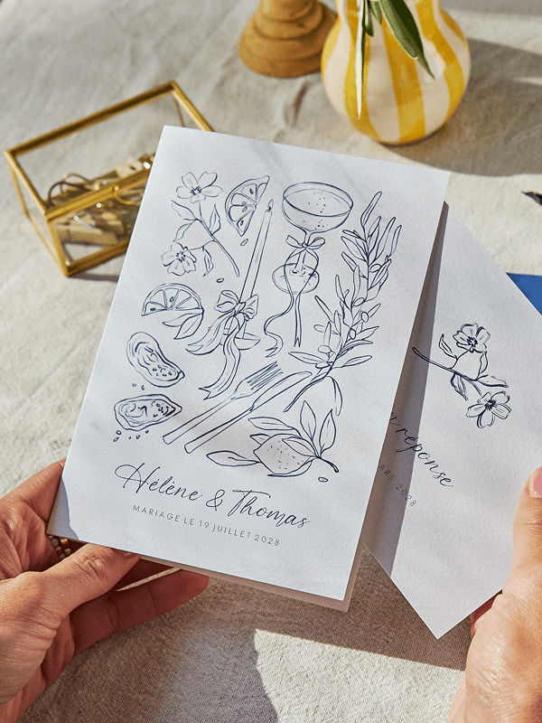 Faire-part de mariage Méditerranéen