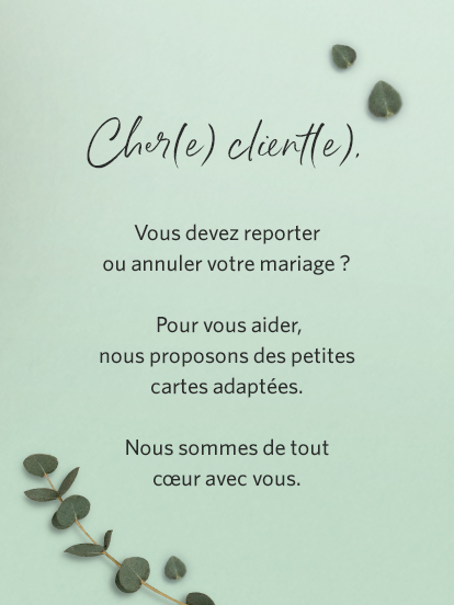 Laissez-vous inspirer Mariage reporté ?