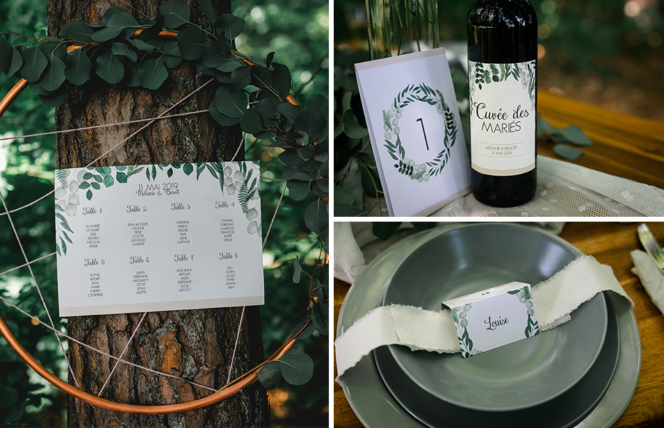 Marque Place Mariage Greenery