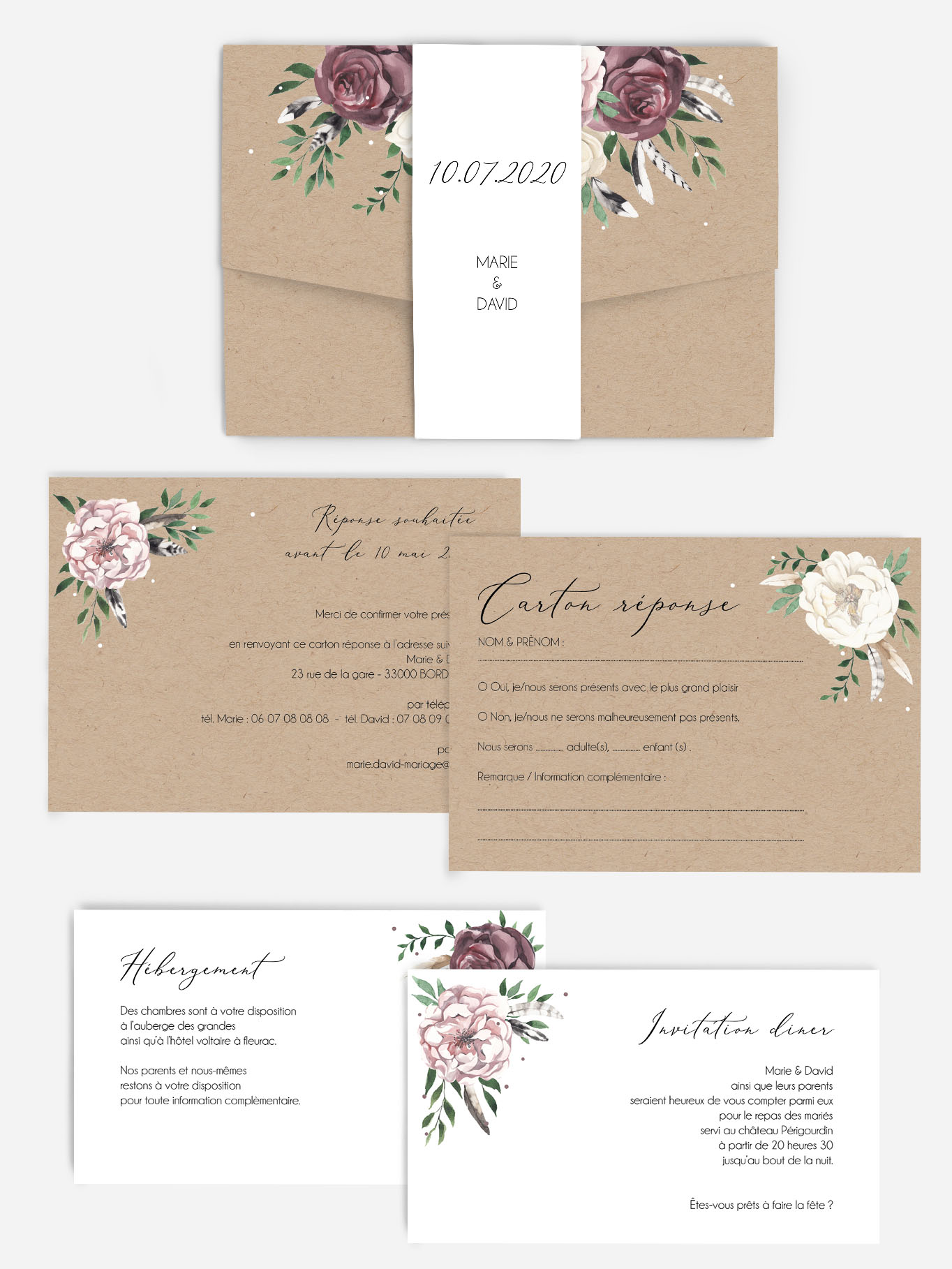 Faire Part De Mariage Bohemian Summer Faire Part De Mariage Bohemian Summer