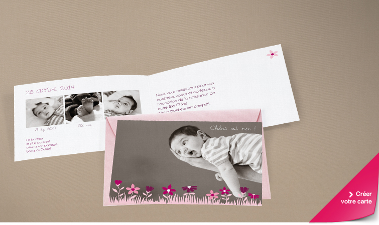 Faire part naissance mariage